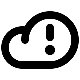 Cloud Warning Bold Smiley – Icons