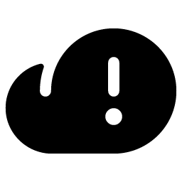 Cloud Warning Fill Smiley – Icons