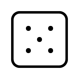 Dice Five Thin Smiley – Icons