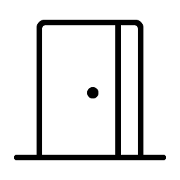 Door Open Thin Smiley – Icons
