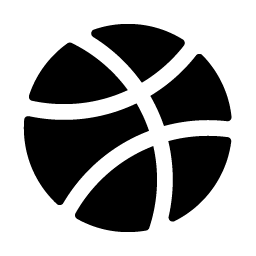 Dribbble Logo Fill Smiley – Icons