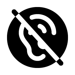 Ear Slash Fill Smiley – Icons