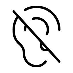 Ear Slash Thin Smiley – Icons