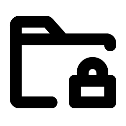 Folder Lock Bold Smiley – Icons