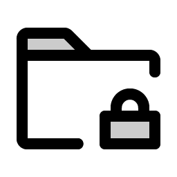 Folder Lock Duotone Smiley – Icons
