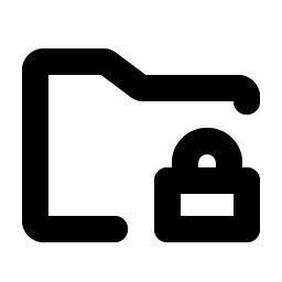 Folder Simple Lock Bold Smiley – Icons