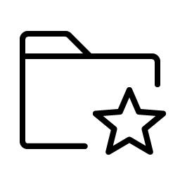 Folder Star Thin Smiley – Icons