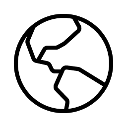 Globe Hemisphere West Thin Smiley – Icons