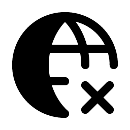 Globe X Fill Smiley – Icons