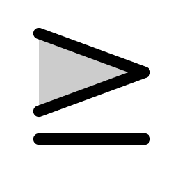 Greater Than Or Equal Duotone Smiley – Icons