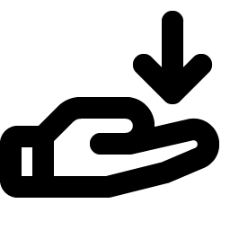 Hand Arrow Down Bold Smiley – Icons