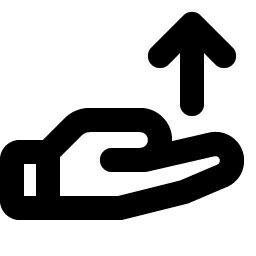 Hand Arrow Up Bold Smiley – Icons