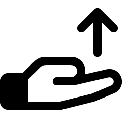 Hand Arrow Up Fill Smiley – Icons