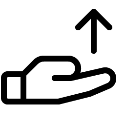 Hand Arrow Up Light Smiley – Icons