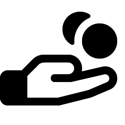 Hand Coins Fill Smiley – Icons
