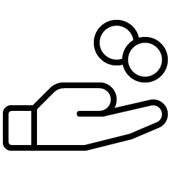 Hand Coins Thin Smiley – Icons