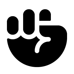 Hand Fist Fill Smiley – Icons
