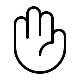 Hand Palm Thin Smiley – Icons