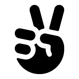 Hand Peace Fill Smiley – Icons