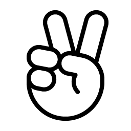 Hand Peace Thin Smiley – Icons