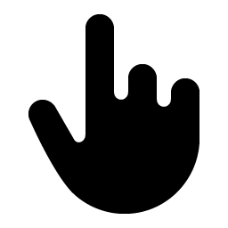 Hand Pointing Fill Smiley – Icons