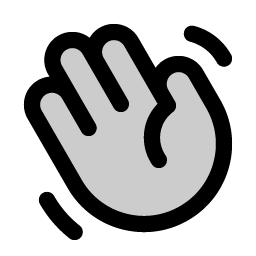 Hand Waving Duotone Smiley – Icons