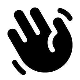 Hand Waving Fill Smiley – Icons