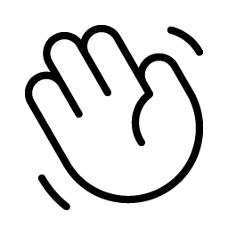 Hand Waving Thin Smiley – Icons
