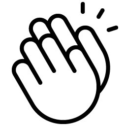 Hands Clapping Thin Smiley – Icons