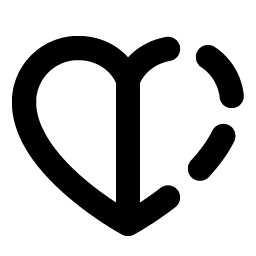Heart Half Bold Smiley – Icons