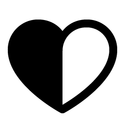 Heart Half Fill Smiley – Icons