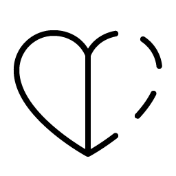 Heart Half Thin Smiley – Icons