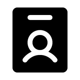 Identification Badge Fill Smiley – Icons