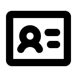 Identification Card Bold Smiley – Icons