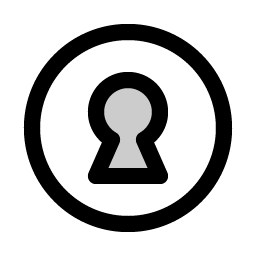 Keyhole Duotone Smiley – Icons