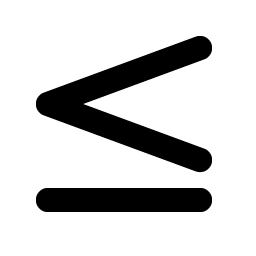 Less Than Or Equal Bold Smiley – Icons