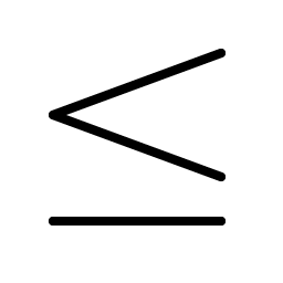 Less Than Or Equal Thin Smiley – Icons