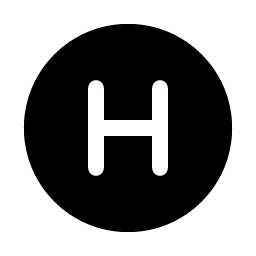 Letter Circle H Fill Smiley – Icons
