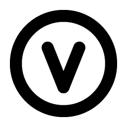 Letter Circle V Bold Smiley – Icons