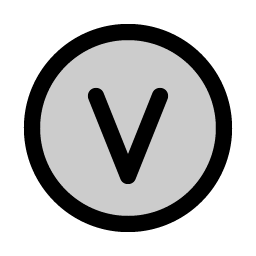 Letter Circle V Duotone Smiley – Icons