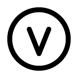 Letter Circle V Smiley – Icons