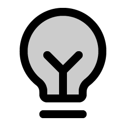 Lightbulb Filament Duotone Smiley – Icons