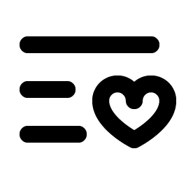 List Heart Bold Smiley – Icons