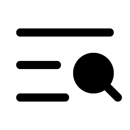 List Magnifying Glass Fill Smiley – Icons