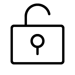 Lock Key Open Thin Smiley – Icons