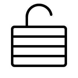 Lock Laminated Open Thin Smiley – Icons
