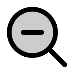 Magnifying Glass Minus Duotone Smiley – Icons