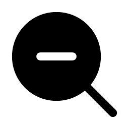 Magnifying Glass Minus Fill Smiley – Icons