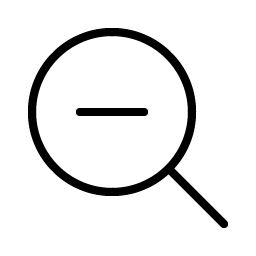 Magnifying Glass Minus Thin Smiley – Icons