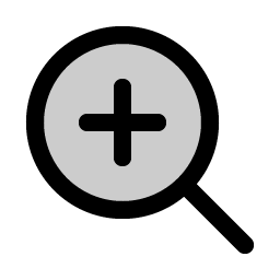 Magnifying Glass Plus Duotone Smiley – Icons